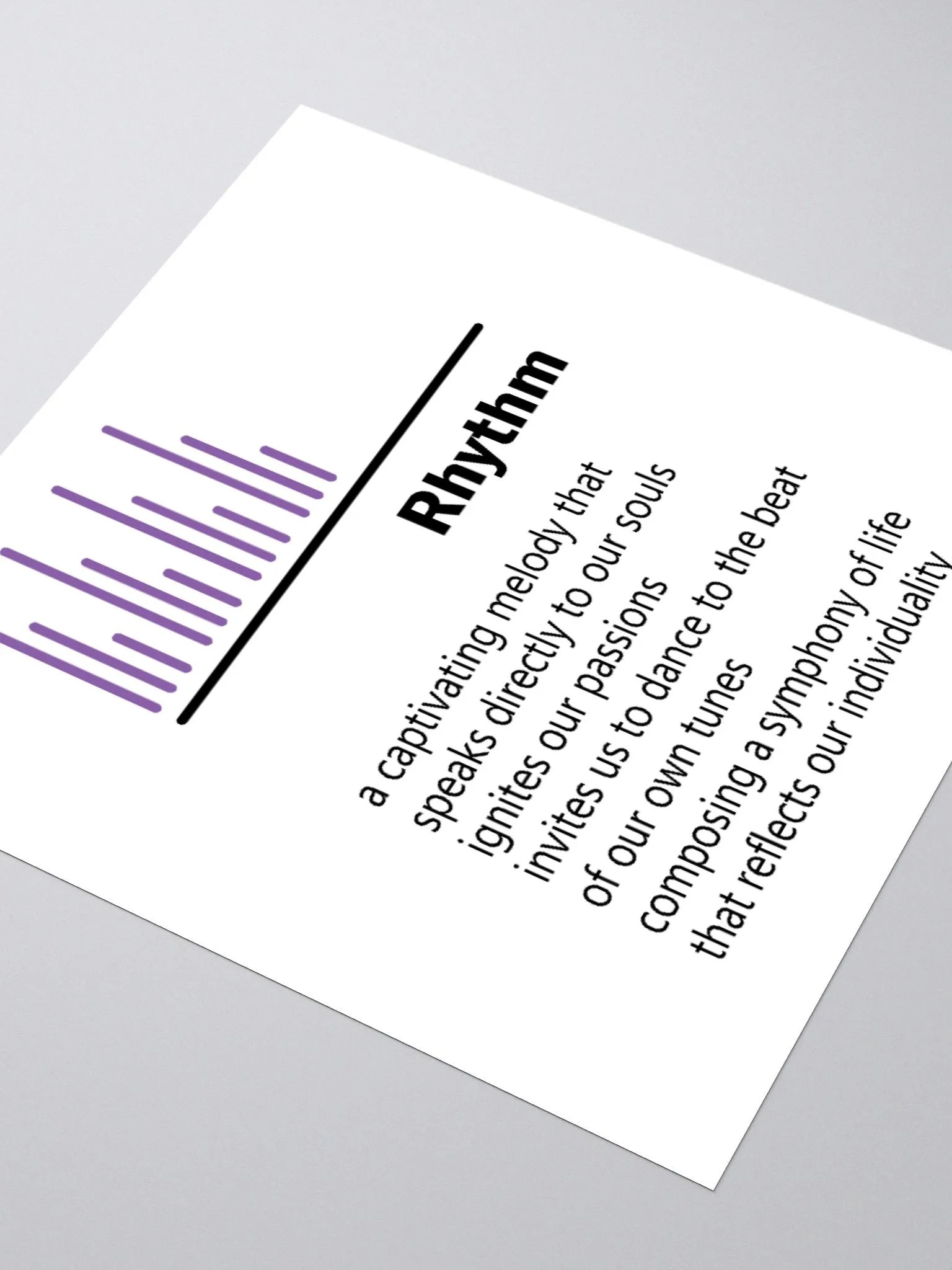 rhythm Sticker - purple line product image (7)