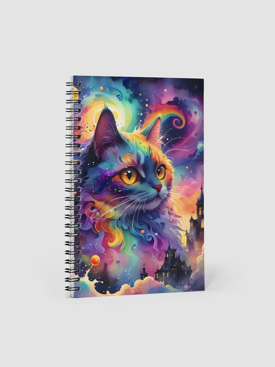 Cosmic Colorful Kitty Spiral Notebook product image (1)