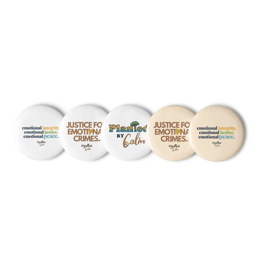 Official Planted By Calm | Calm Keepers Set of Pin Buttons (Choose Your Size) product image (3)