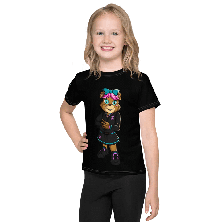 Standing Girl Bear All-Over Print Kids Crew Neck T-Shirt product image (1)