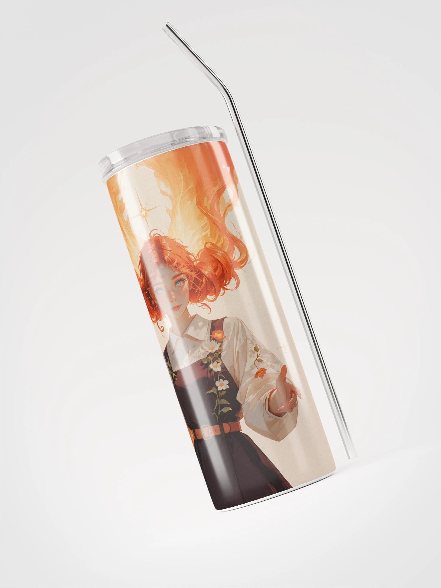 Flame-haired Pigtails Stainless Steel Tumbler product image (3)