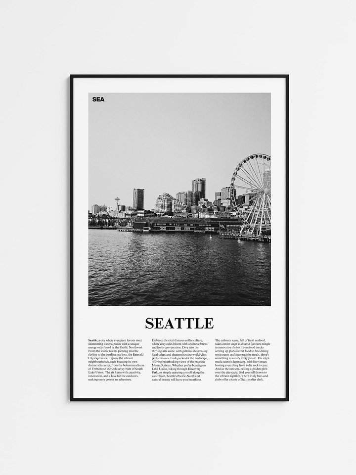 Seattle 03 Newspaper Poster product image (1)