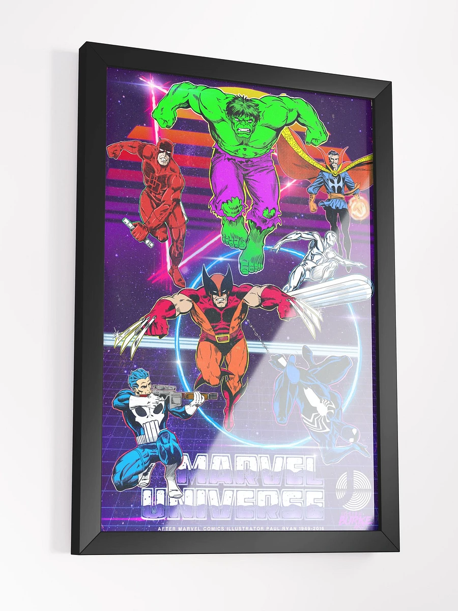 Retro Marvel Universe Framed 12x18 Art product image (3)
