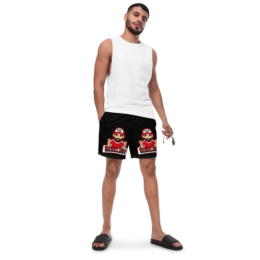 RebelDev black swim trunks product image (4)