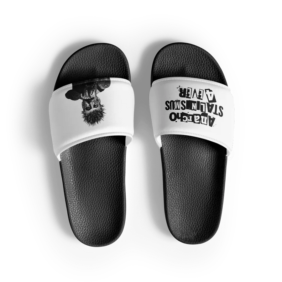 "Anarcho-Stalinismus 4ever" Adiletten weiß product image (4)