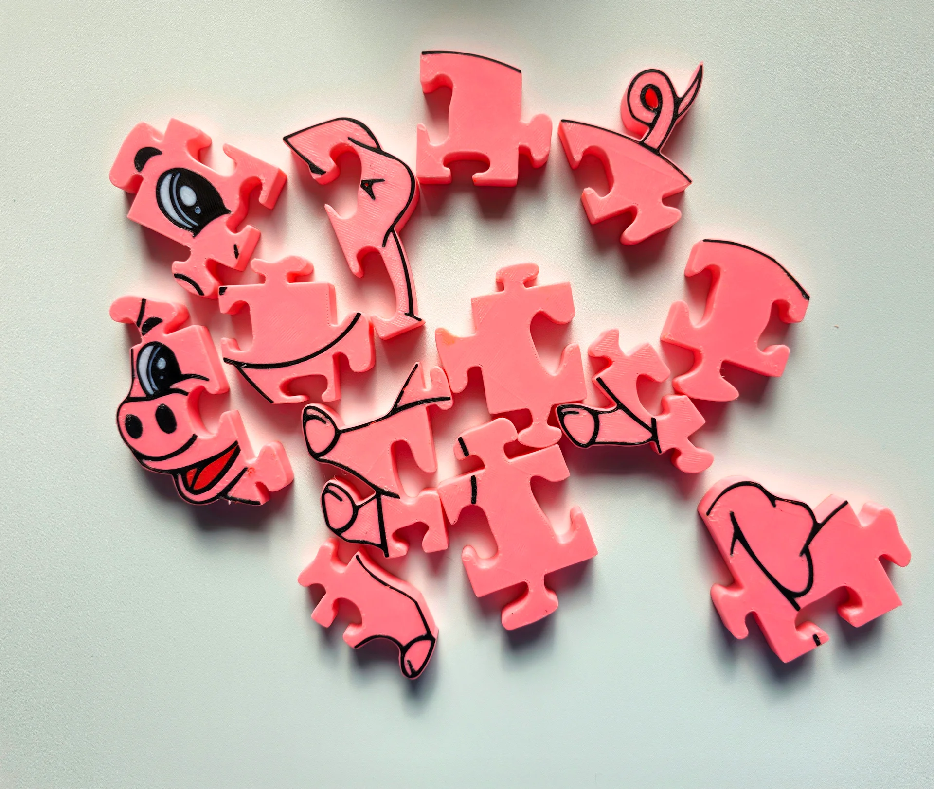 Pig 3D Printed Jigsaw Puzzle – A Barnyard Friend for Playtime! product image (2)
