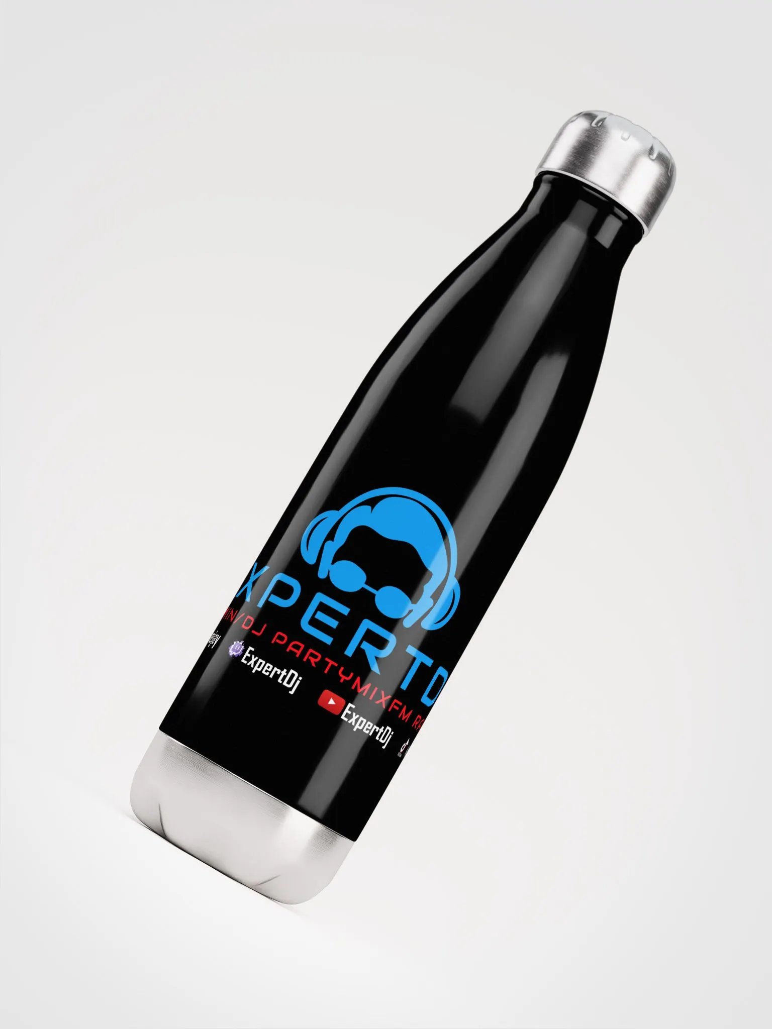 Stainless Steel Water Bottle DJ Black product image (4)
