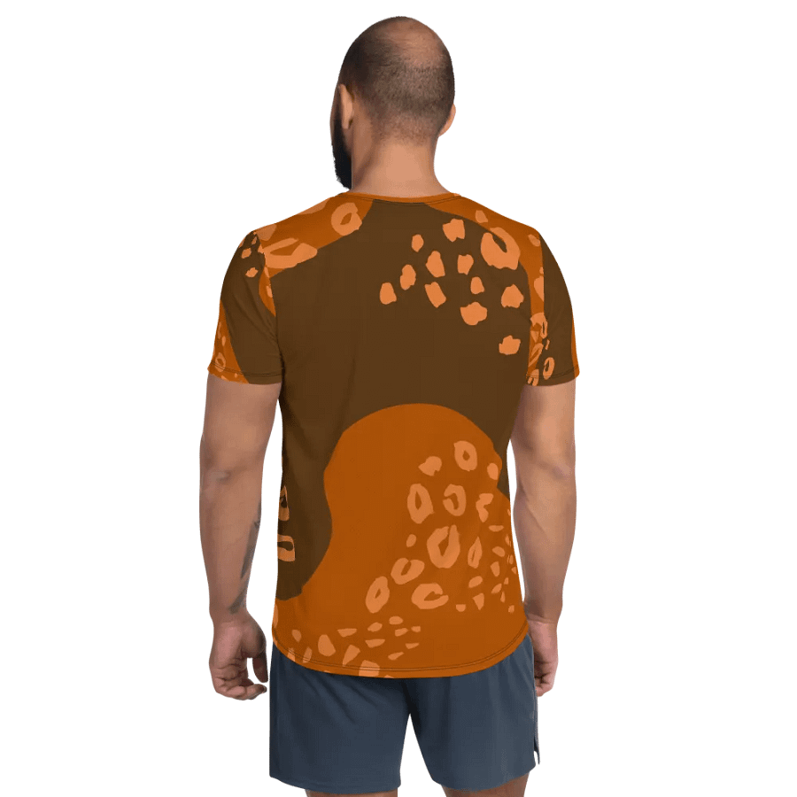 Stylish orange Animal Print Athletic Tee product image (2)