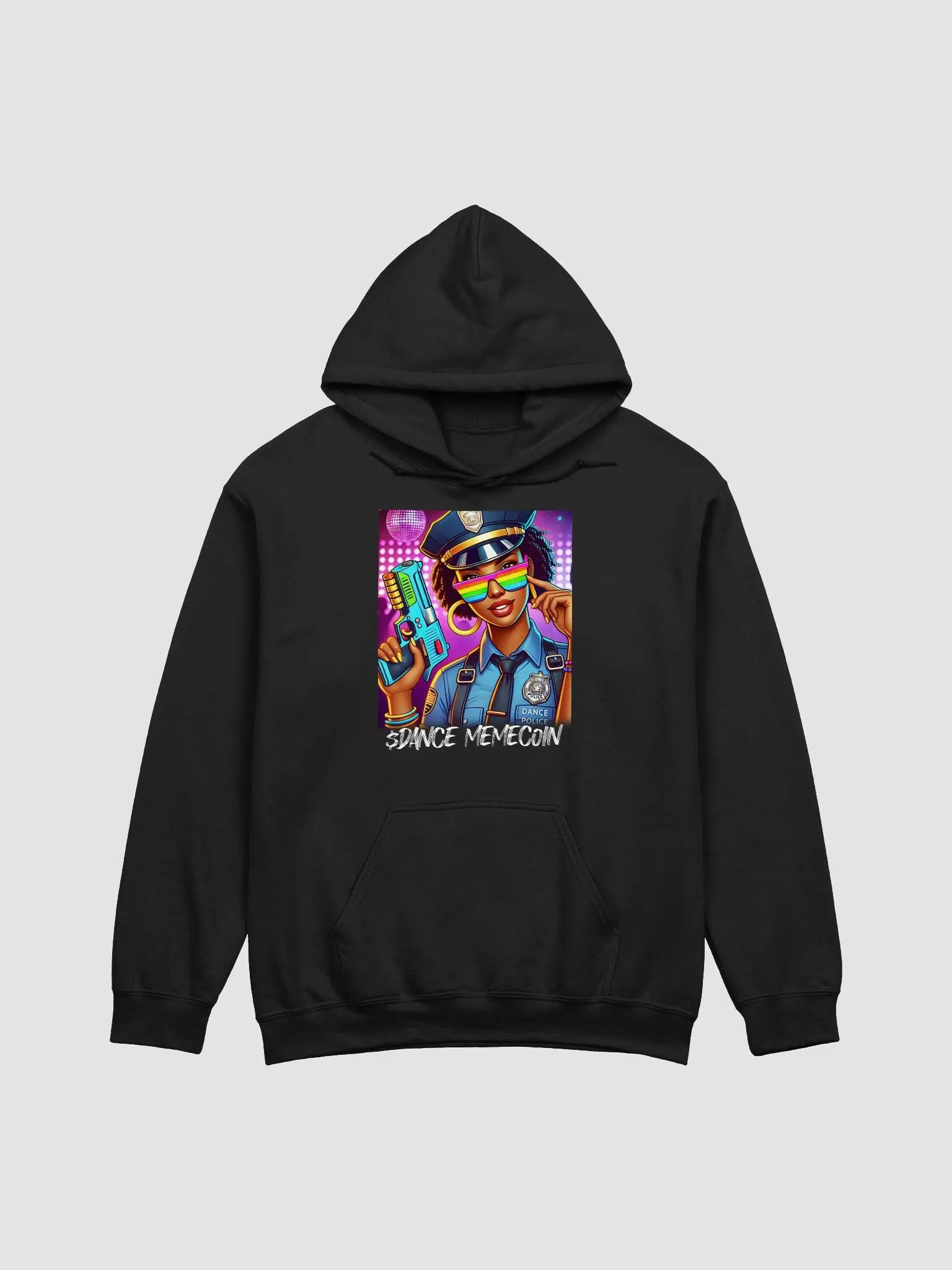 DANCE MEMECOIN - OFFICER FREESTYLE - CLASSIC HOODIE - BLACK product image (3)