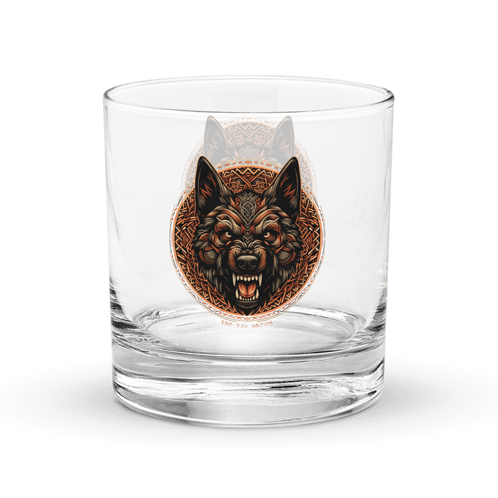 Norse Warrior Dog Whiskey Rocks Glass product image (1)