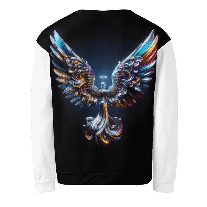 A Silver Angel and Cross - Unisex Sweatshirt #3 product image (2)