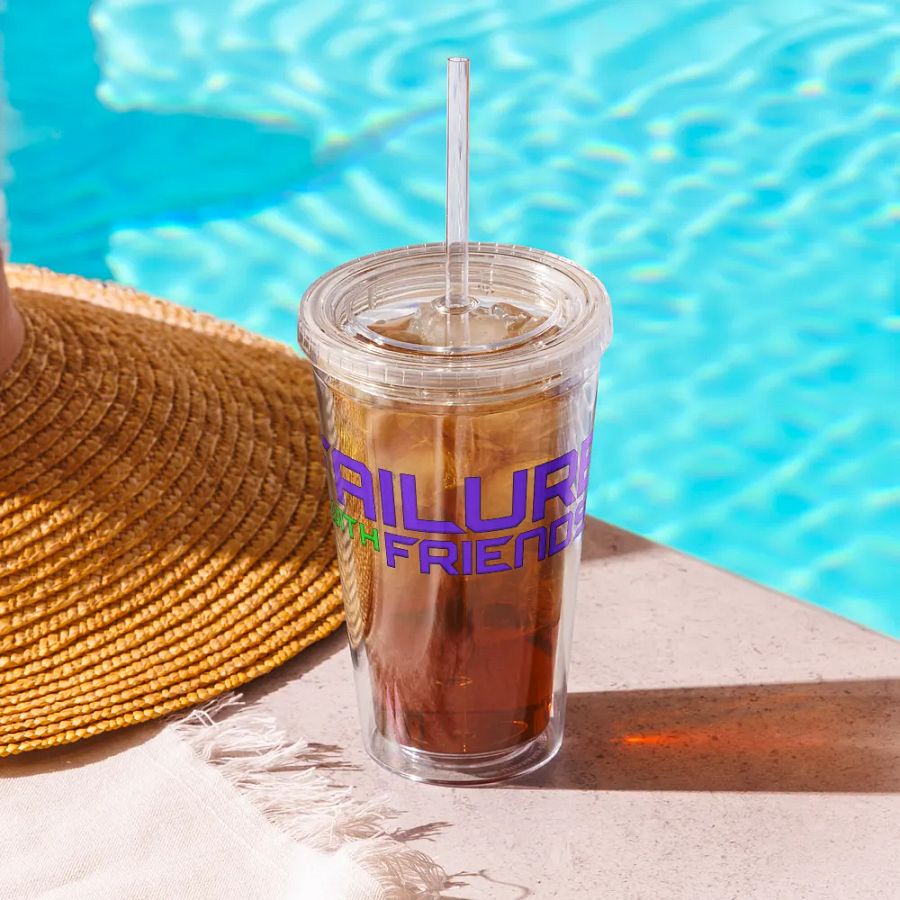 Failure With Friends Clear Plastic Tumbler product image (10)