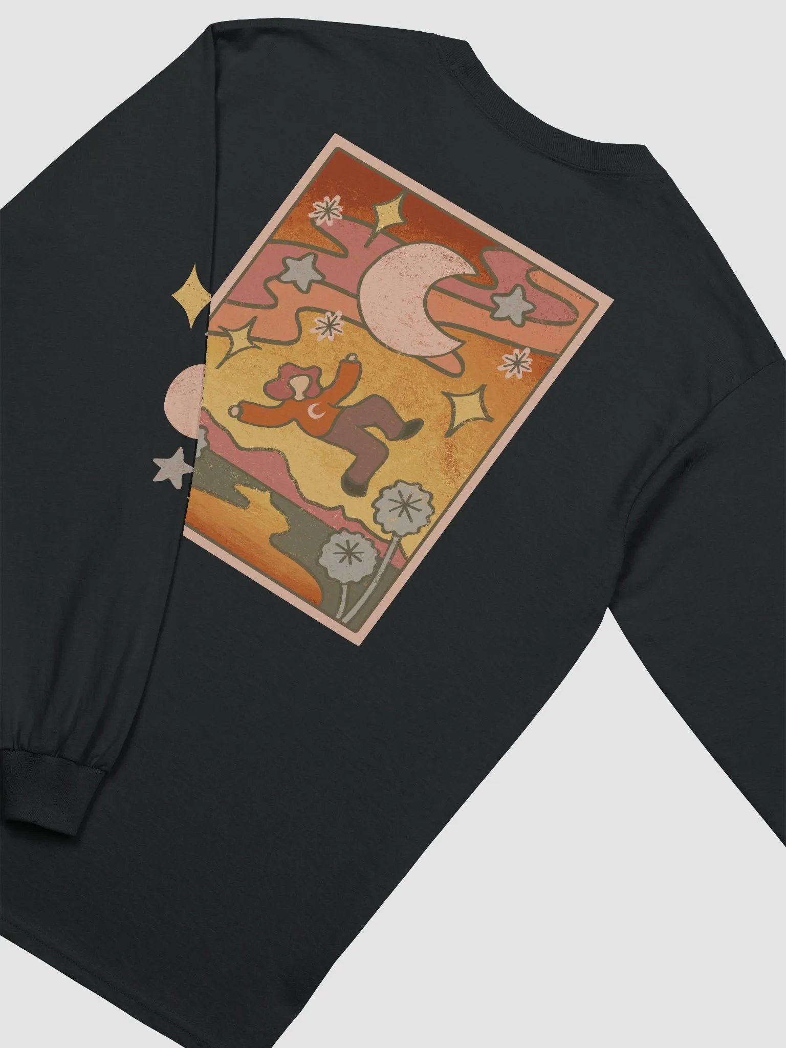 The Moon with Celestial Sleeves - Gildan Brand Long Sleeve Tee product image (23)