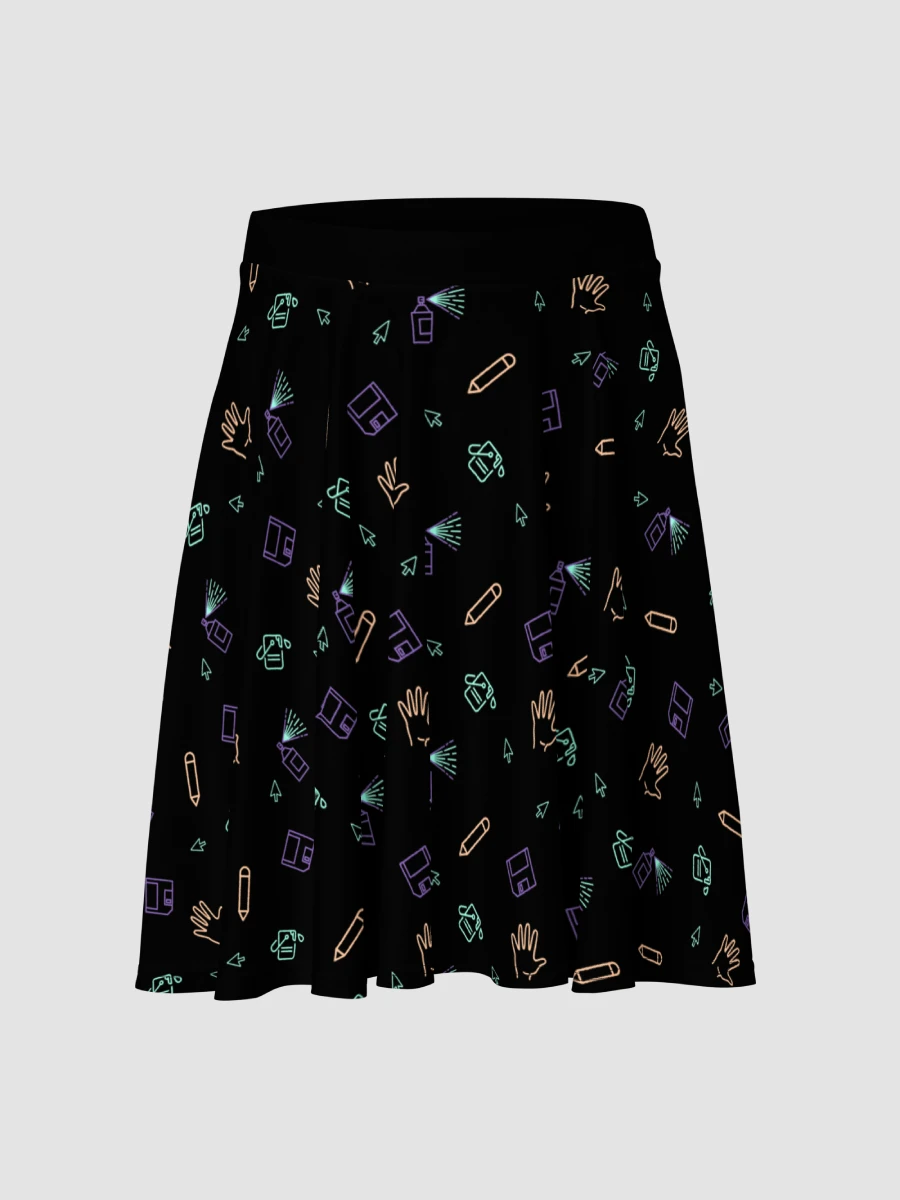 Computer Lab pattern skater skirt product image (5)