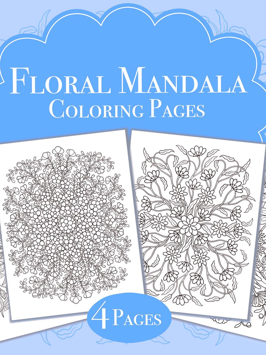 Hand Drawn Floral Mandala product image (3)