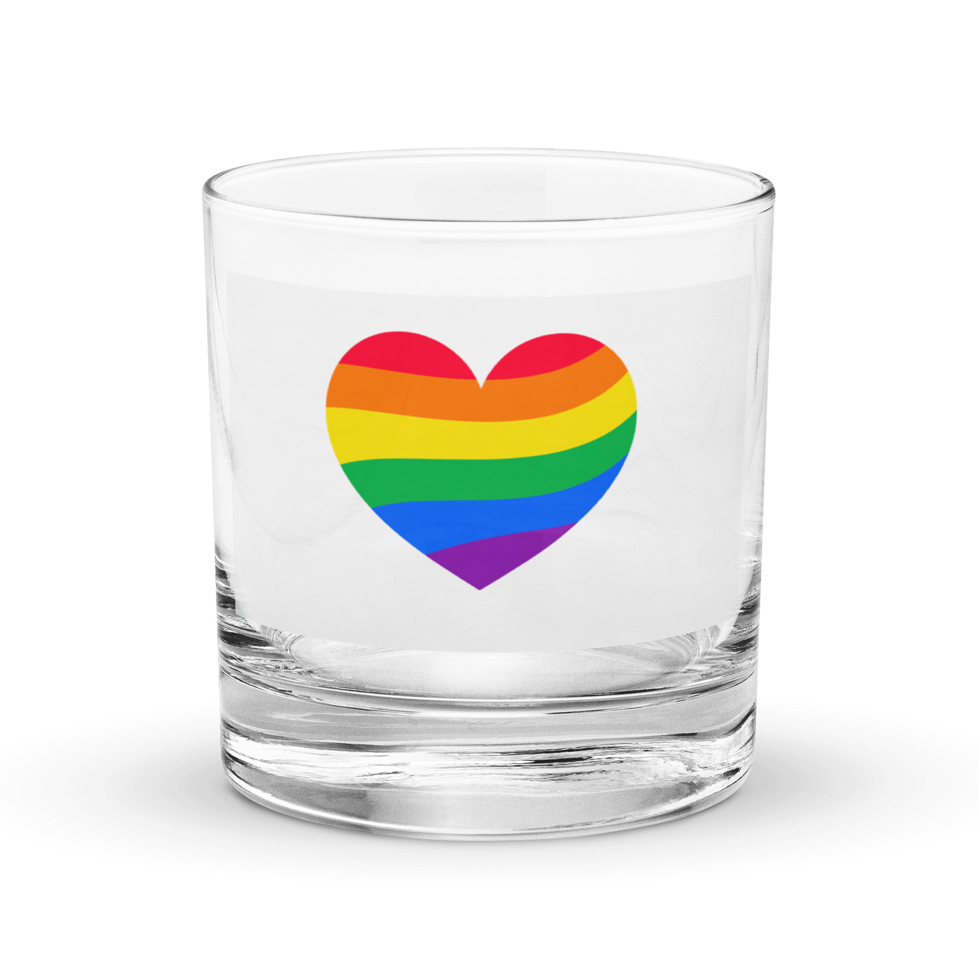 Rainbow Heart Rocks Glass product image (1)