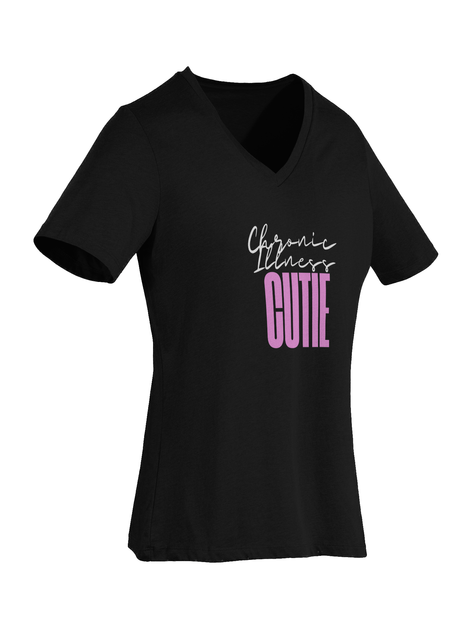 Chronic Illness Cutie vneck tee (text only) product image (40)