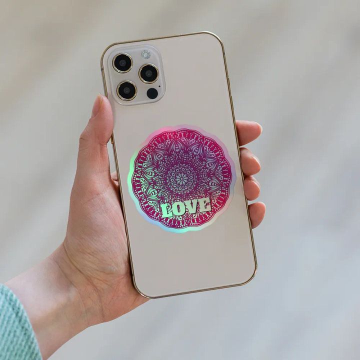 Love Mandala Holographic Sticker Sheet product image (1)