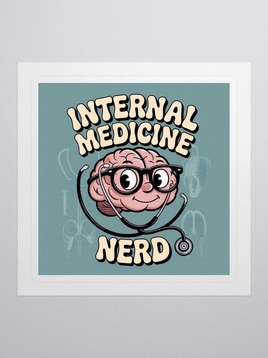 Internal Medicine Nerd Sticker product image (1)