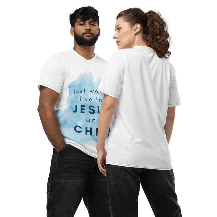 Live for Jesus and chill Unisex Sports Jersey product image (2)