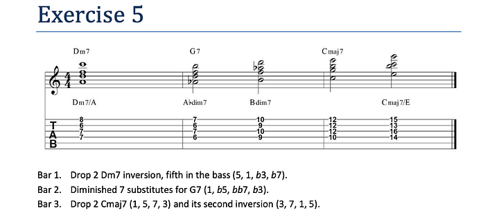 Major 2-5-1 Chord Voicings For Jazz Guitar - 50 Exercises - PDF Method with Audio product image (2)