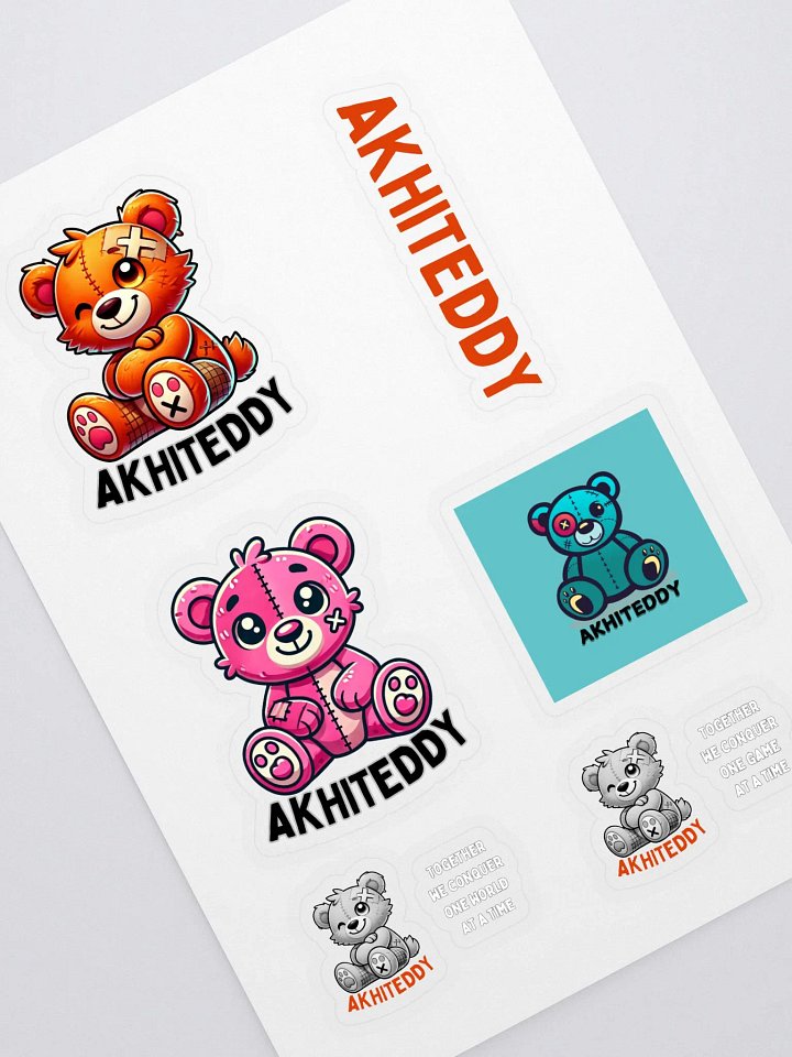 AkhiTeddy Cartoon Teddy Bear Sticker Sheet product image (1)