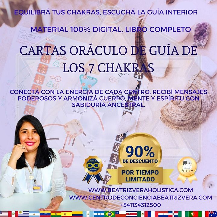 Cartas guía de los siete chacras + libro explicativo (para imprimir) product image (1)