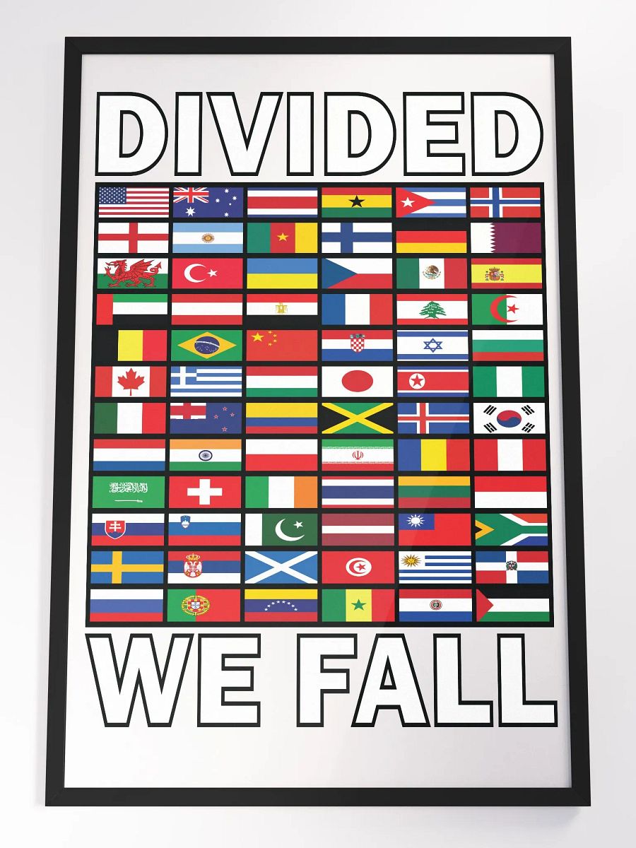 Divided We Fall - Nations - Framed High-Quality Matte Poster product image (2)