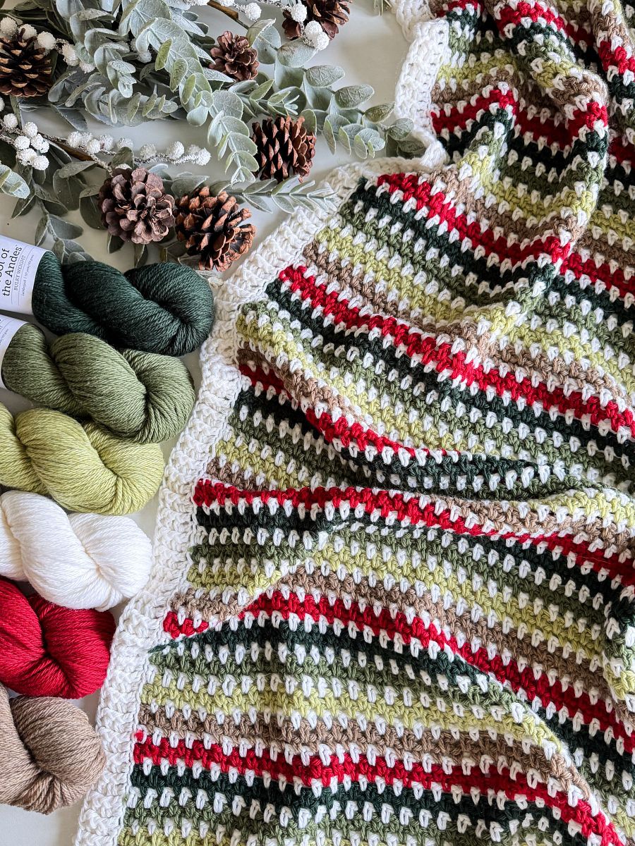 Holiday Weave Blanket Crochet Pattern product image (10)