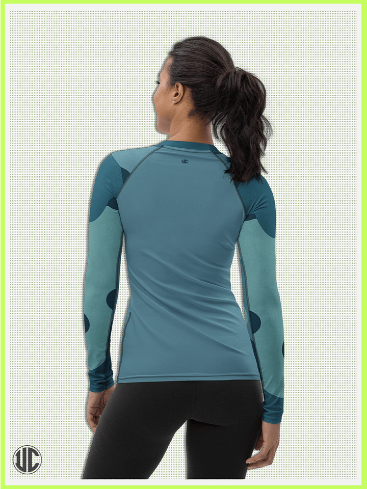 Zahra's Ocean Wave Camo – Women’s Rash Guard product image (2)