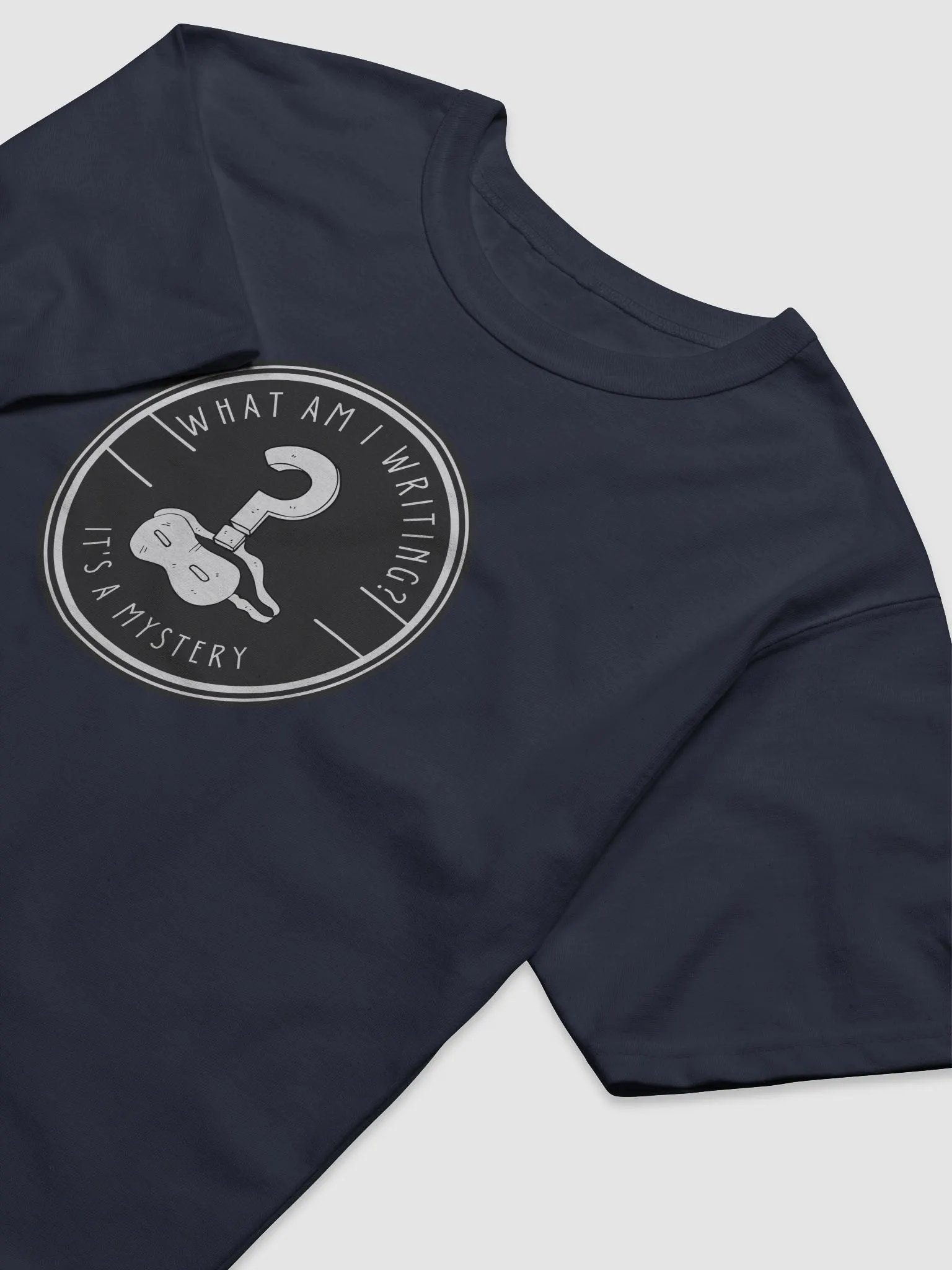 What am I Writing? It's a Mystery relaxed navy t-shirt product image (3)