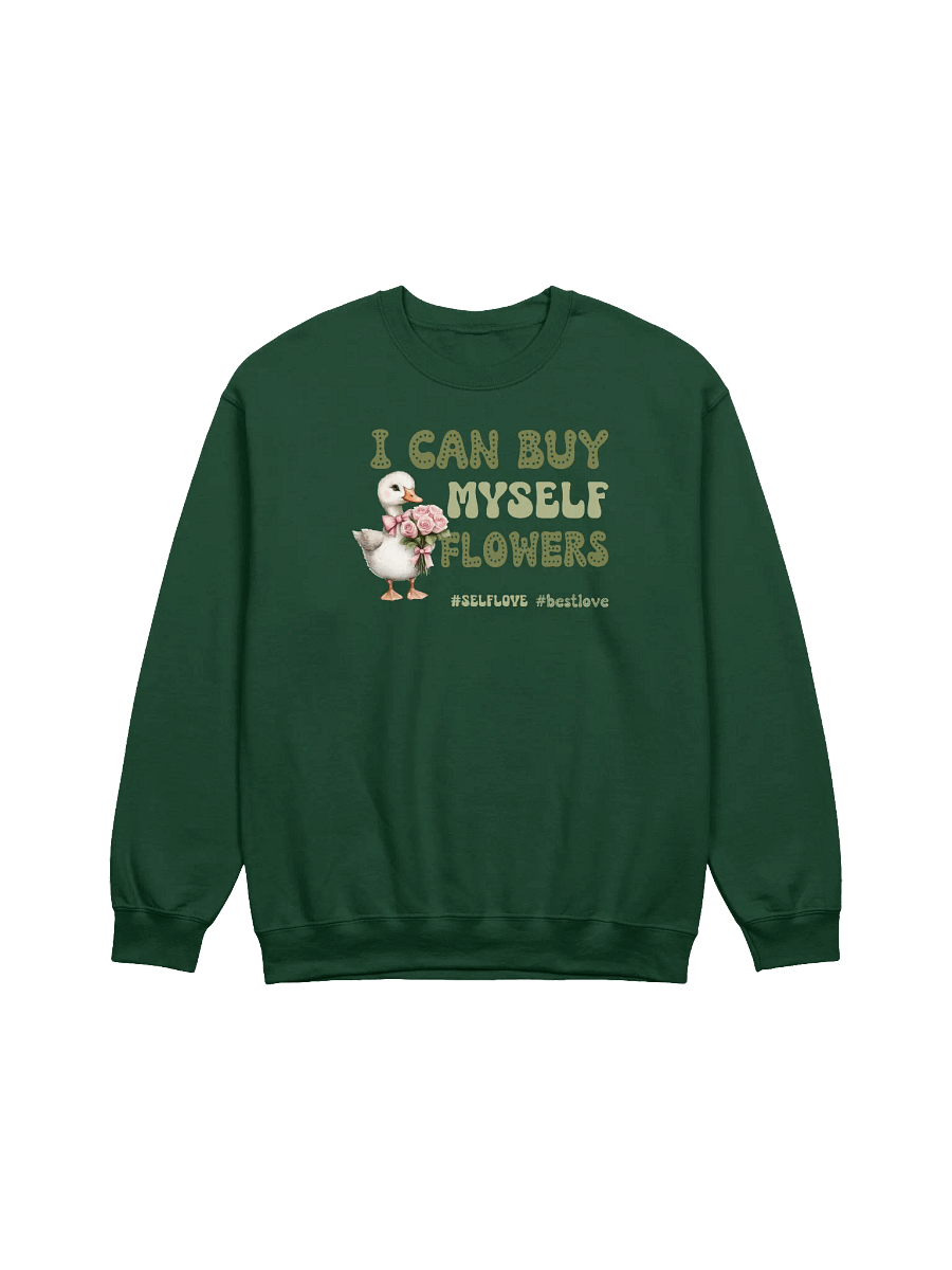 Funny Duck Valentine's day sweatshirt - I can buy myself flowers product image (2)