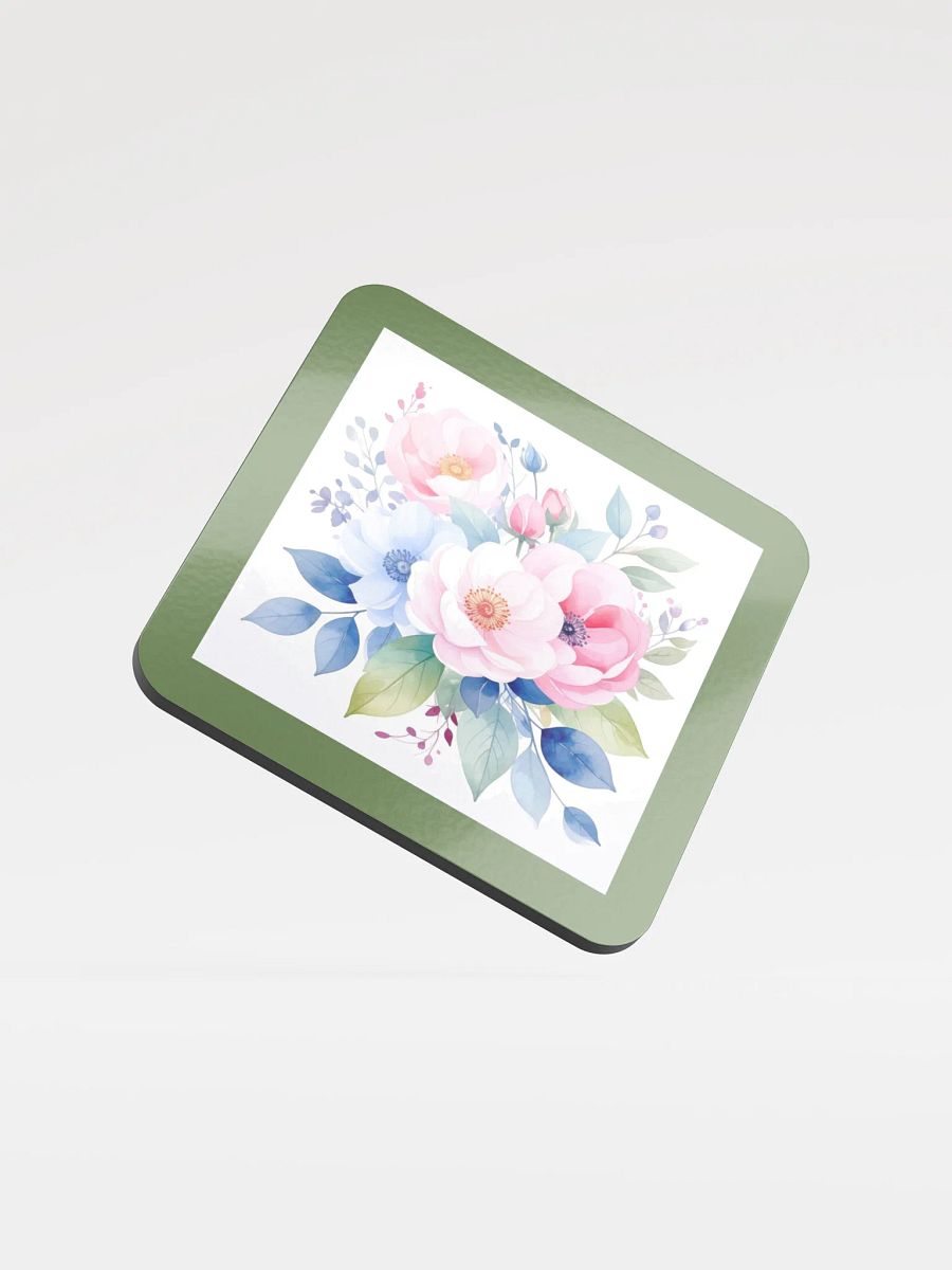 Columbia Road Market Cork Coaster (Green Floral) product image (1)