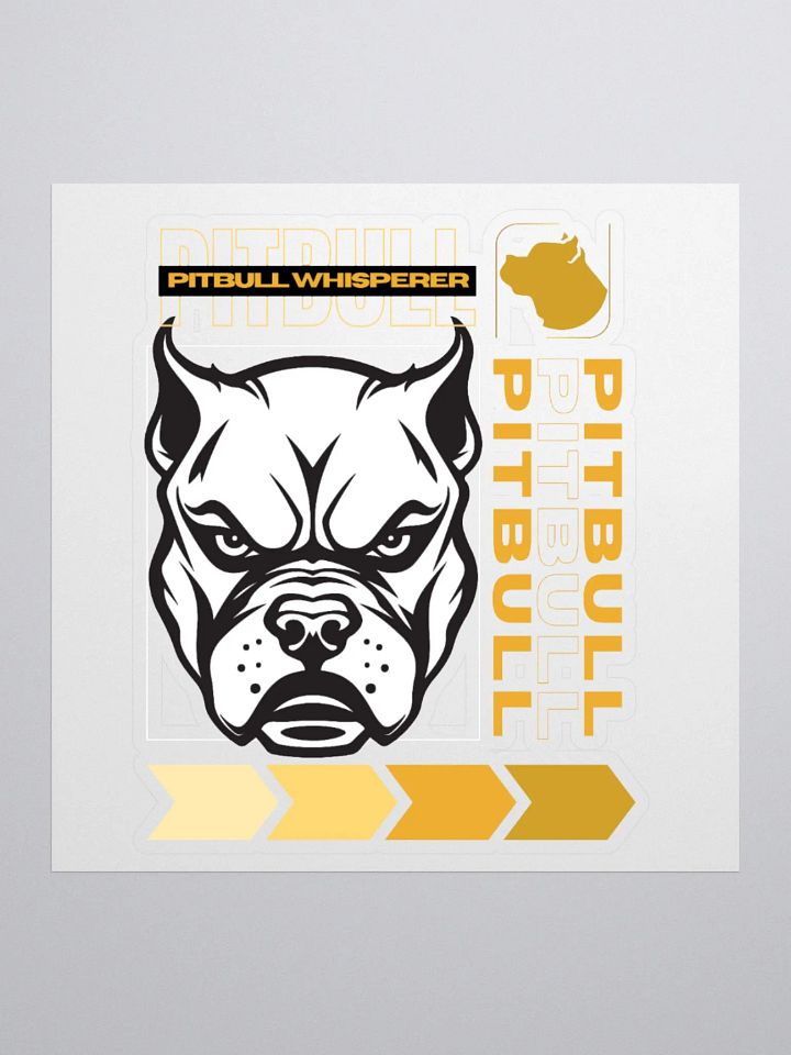 Gold Pitbull Whisperer Sticker product image (2)