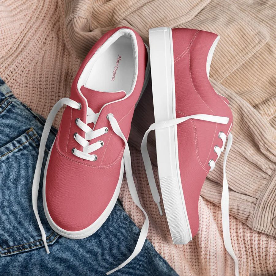 Muse Coquette Lace-Up Canvas Shoes (Sweet tea) product image (1)