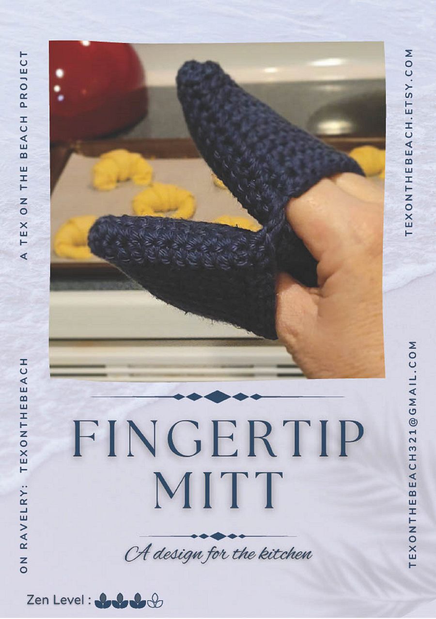 Fingertip Oven Mitt Crochet Pattern product image (1)