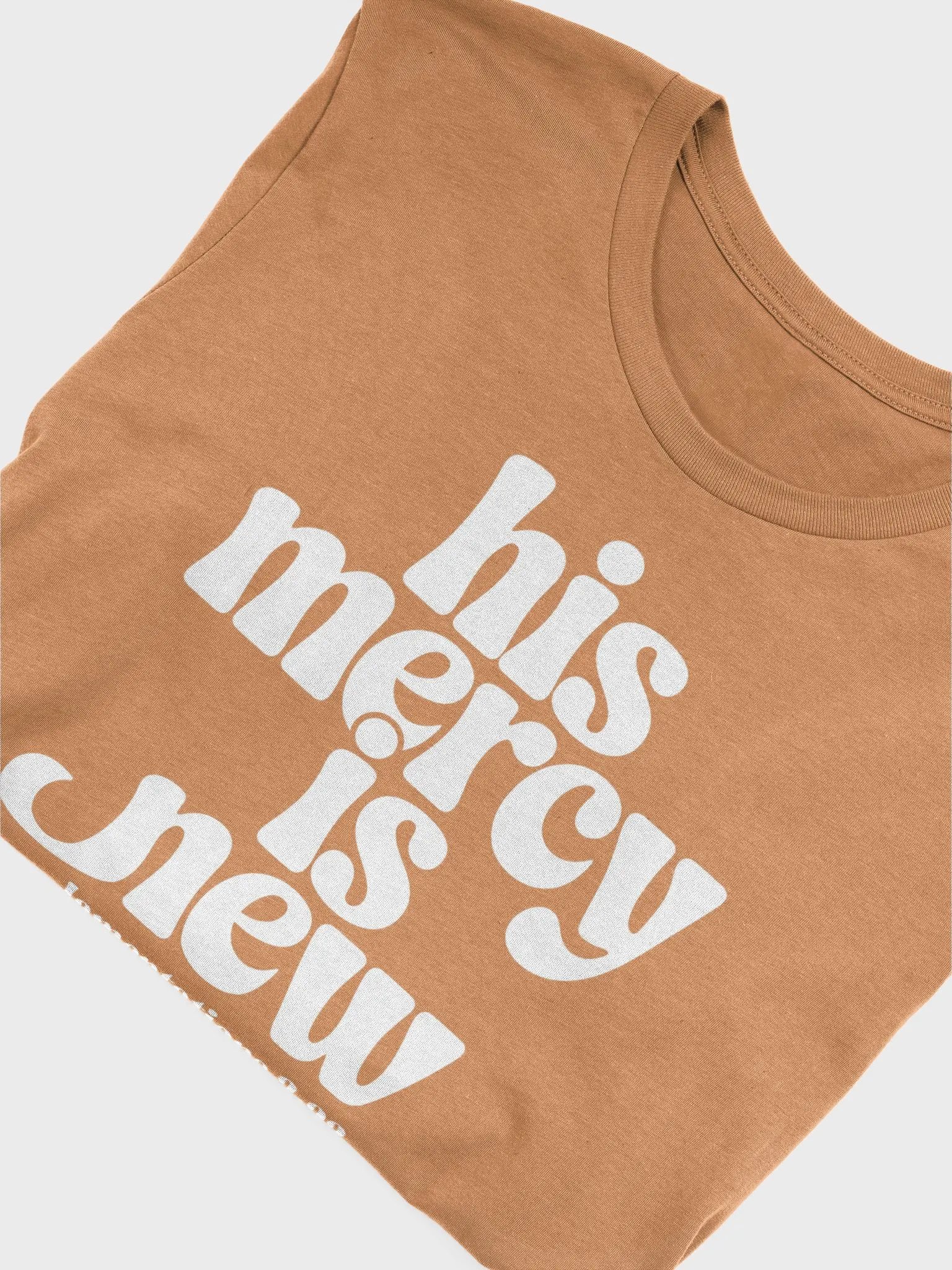 His Mercy Is New – Lamentations 3:22-23 Bible Verse Bella+Canvas Supersoft T-Shirt product image (1)