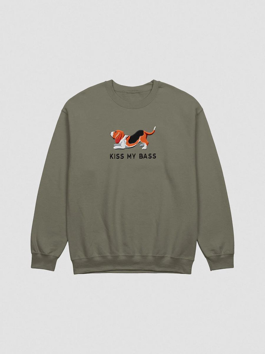 Kiss My Bass(2) Sweatshirt (Embroidered) of a Basset Hound product image (4)