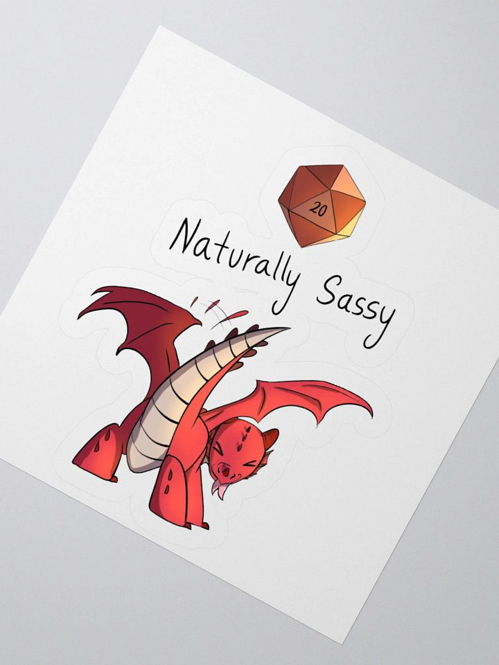 'Naturally Sassy' Dragon Sticker product image (6)