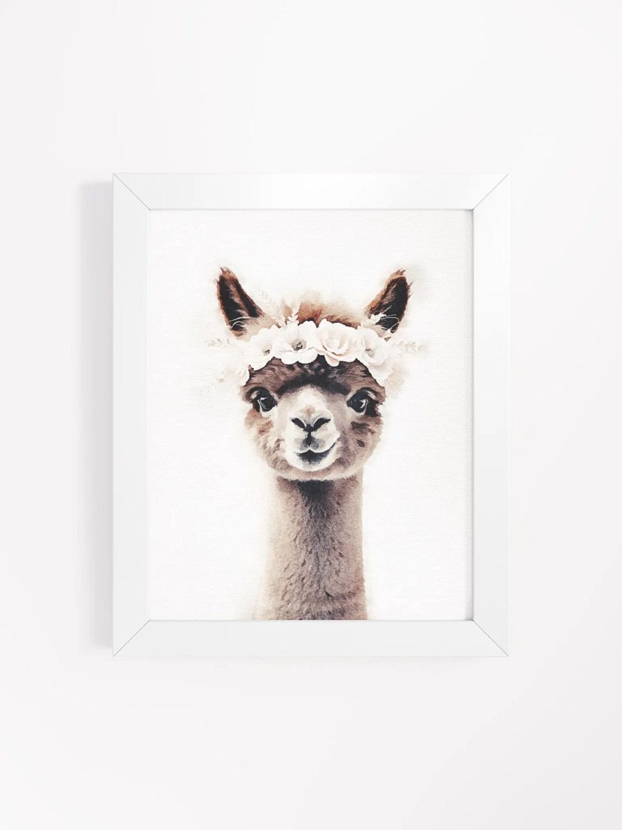 Floral Llama Framed Poster product image (131)