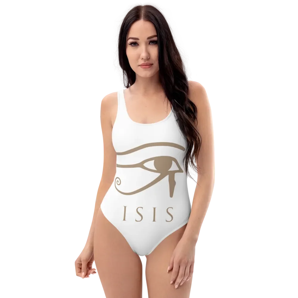 Isis Hieroglyphics Combi White All-Over Swimsuit product image (1)