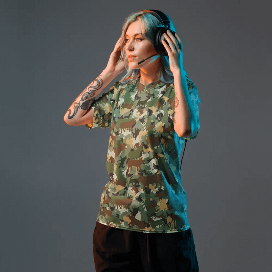 FARMOUFLAGE WOODLANDS CAMO RECYCLED UNISEX SPORTS JERSEY product image (3)