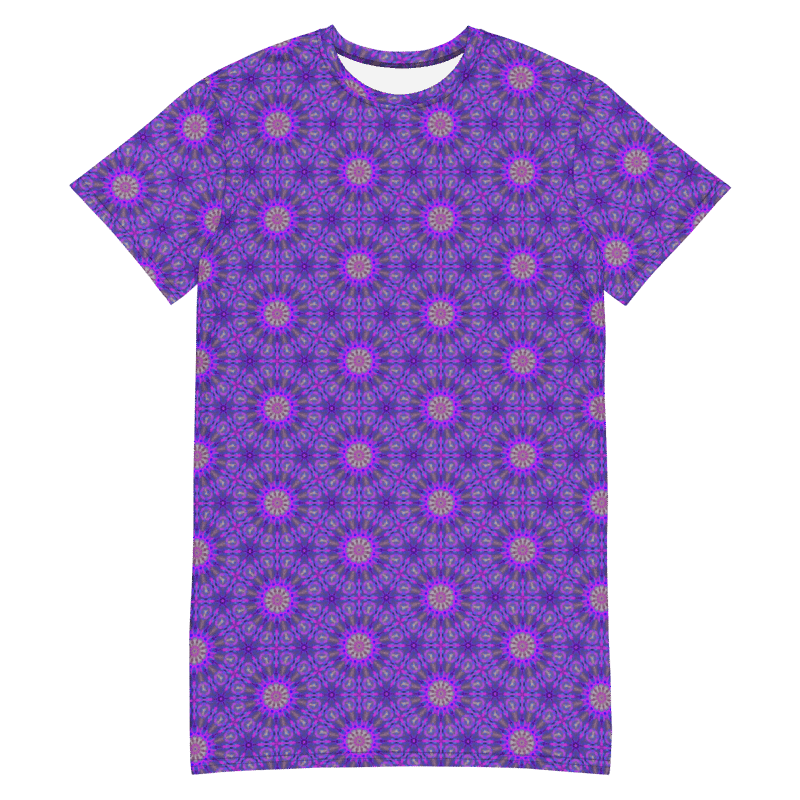 Abstract Magenta Vibes T Shirt Dress product image (10)