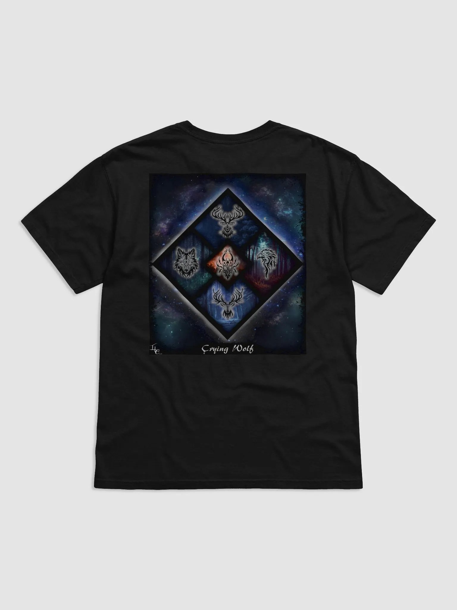 Crying Wolf Galaxy Shirt (Double Sided) product image (2)