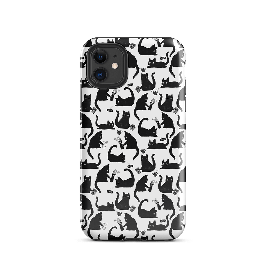 Bad Cats Knocking Stuff Over Patterned iPhone Case product image (24)