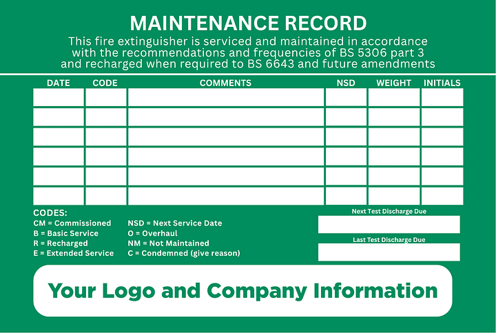 Fire Extinguisher Maintenance Labels product image (1)