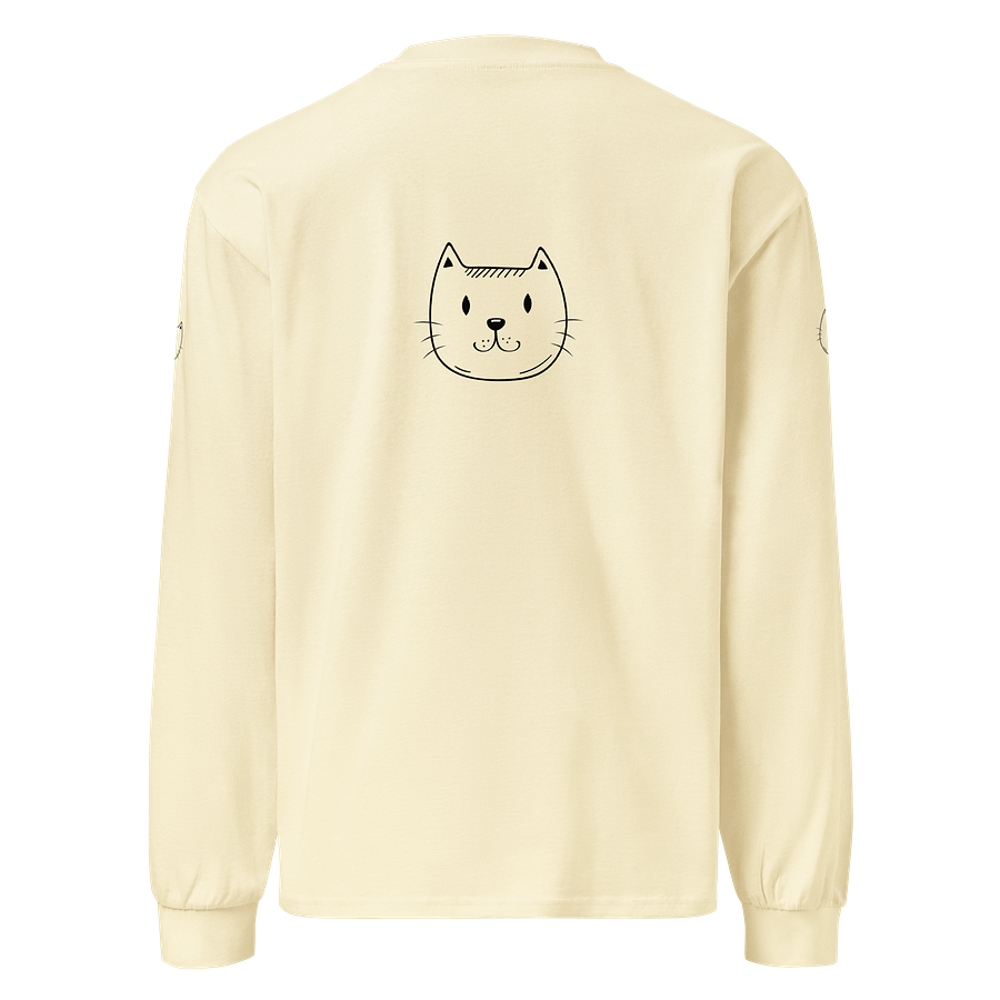 Girl with the cat (art by Dina R.) acrylic painting picture - Long Sleeve Shirt product image (3)