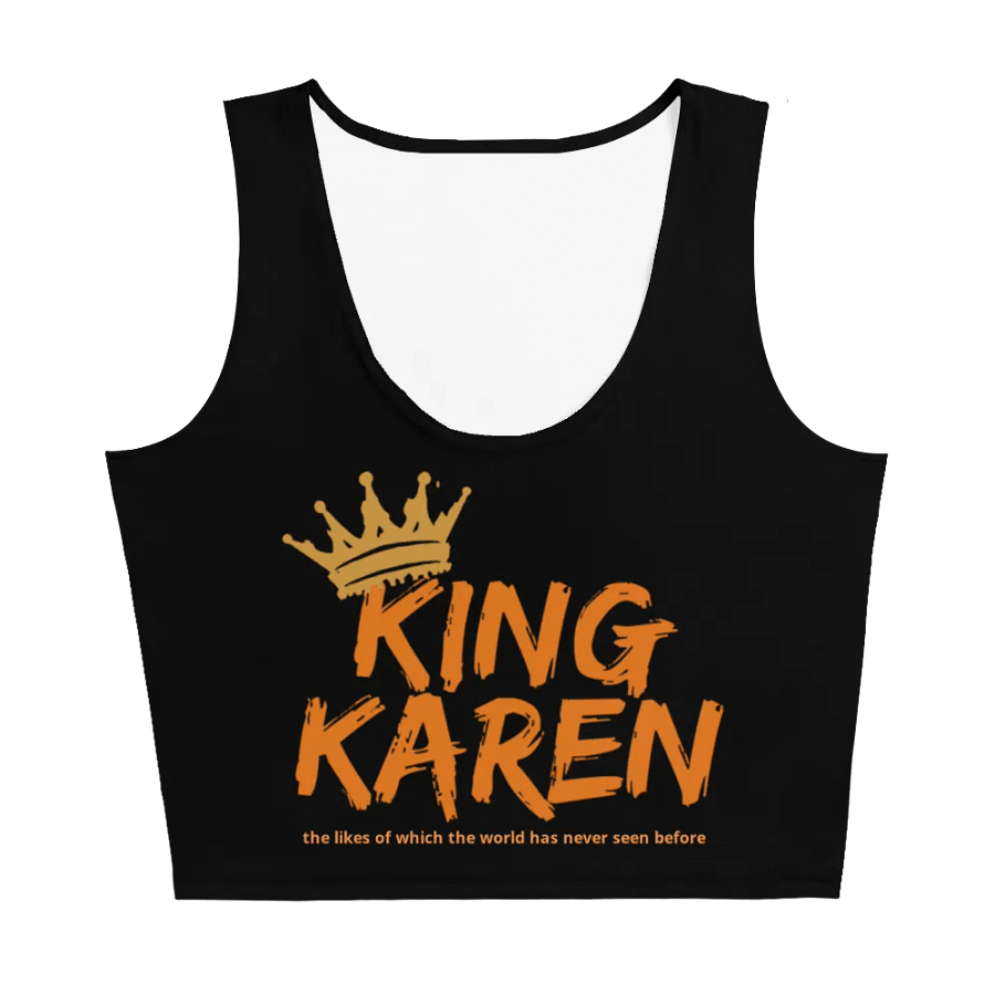 King Karen Crowned Black Stretchy Crop Top product image (2)
