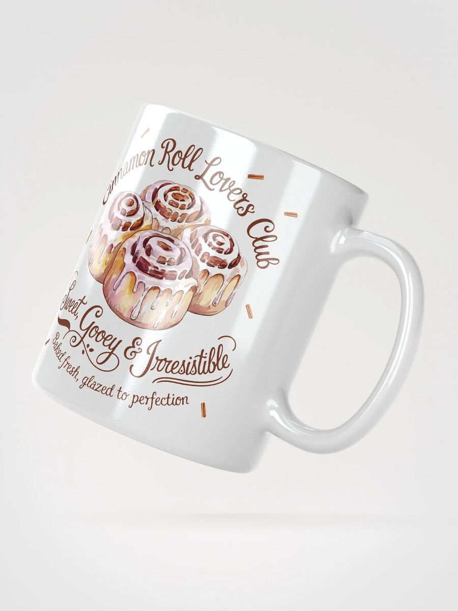 Cinnamon Roll Lovers Club White Glossy Mug product image (3)
