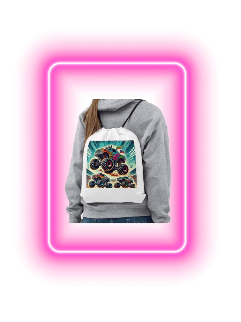 Monster Truck Madness Drawstring Bag product image (2)